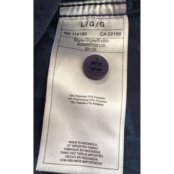 Quiksilver Waterman Collection Shirt Mens Hawaiian Button Up L/G Blue Polynesian - Picture 6 of 8